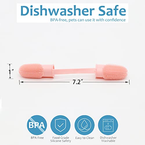 Image of Dog Toothbrush Kit, 6Pack Dog Finger Toothbrush for Dog Teeth Cleaning&Dog Dental Care, Cat Toothbrush Dog Tooth Brush Puppy Toothbrush Pet Toothbrush (Pink (6-Pack))