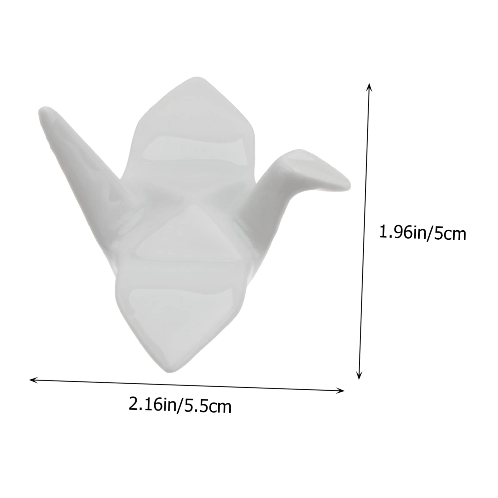 HEALEEP 6Pcs Handmade Japanese Ceramics Chopsticks Rests Elegant Thousand Paper Crane Holder Rack White for Chopsticks Spoon Fork Tableware Decor