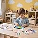 Toptime Sandbilder Kinder, Knetsand Kreativ Bastelset mit 16 Blatt Sandkunst-Malkarten, 12 Flaschen Farbsand und Pinsel, Tieren Sand Painting Set für Kinder zum Selbermachen von Design-Kritzeln