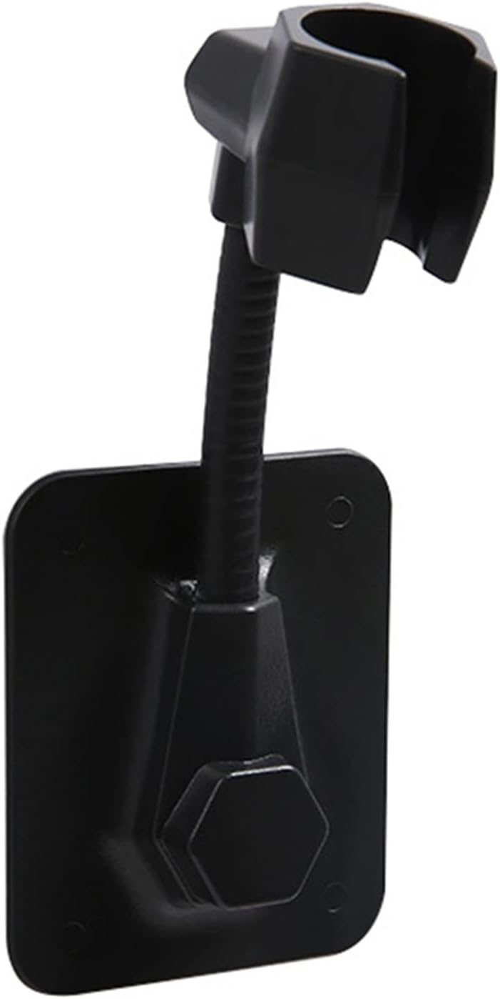 Shower Head Wand Holder, Adjustable Bathroom Shower Bracket for Bath Black Shower Rail Holder Bracket Head Strongly Stick to The Wall(White)