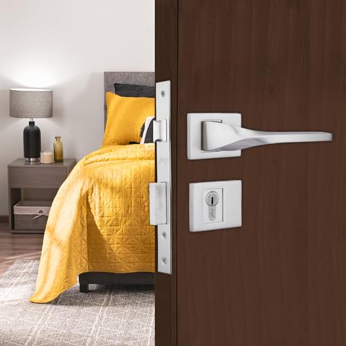 Image of Godrej Mortise Lock|Handle Lock Set for Main & Bedroom Door| Antique Brass Finish|9 Inch Lockbody|60mm 1CK Cylinder - Knob from Inside & 3 Keys|5 Years Warranty