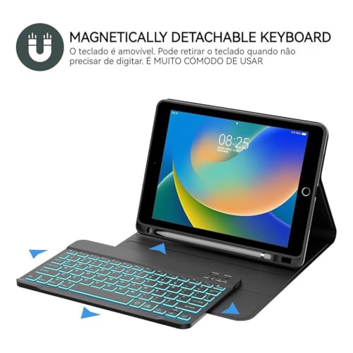 Capa Tablet + Teclado Removível + Mouse Para Samsung Tab A8 10.5 Polegadas X200/X205 (Lavender Grey,