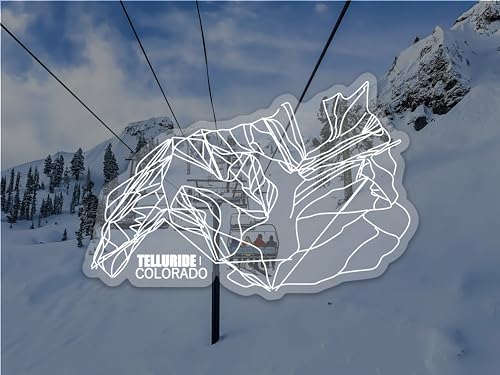 Telluride Colorado Vinyl Ski Resort Sticker 4" x 2.71