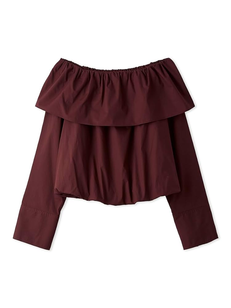 シアーフリルドロストショートシャツ【ウォッシャブル】　ミラオーウェン Mila Owen｜シアーフリルドロストショートシャツ