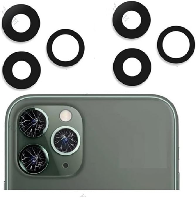 (Pack of 2) Kyrahh Back Rear Camera Glass Lens Replacement Spare Part for Mobile Phones (iPhone 11 Pro Max)