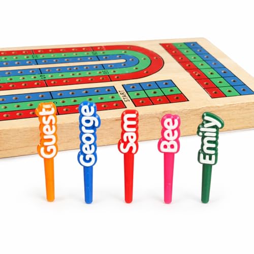 Customizable Cribbage Board Pegs - Personalized Name and Color Options - 3D Print Pegs for Cribbage Games - Unique Gift for Board Game Lovers (3D Print, 2, Sets)