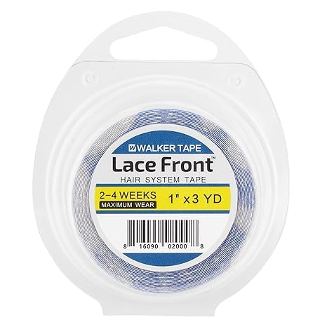 Lace Front Waterproof Double -Sided Wig Tape (1 Inch x 3 Metre) | Hair Patch Tape For Men & Women | Strong Adhesive for Hair System | Maximum Hold Upto 2-4 Week | Easy to Use & Clean - Blue