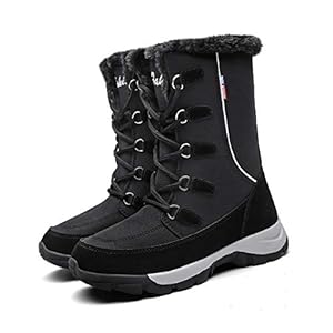Dames Mid-Calf Snowboots Dames Winter Warm Bont Pluche Lichtgewicht Schoenen Dame Weerstand Koude Laarzen Traagschuim