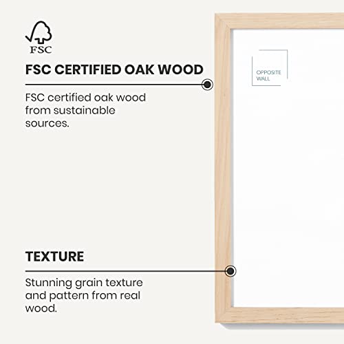 Opposite Wall F10010-1824 18X24 In - Natural Solid Oak Wood Picture Frame - Lightweight, Versatile & Shatterproof - Wall Hanging Poster Or Photo Frame thumb #2