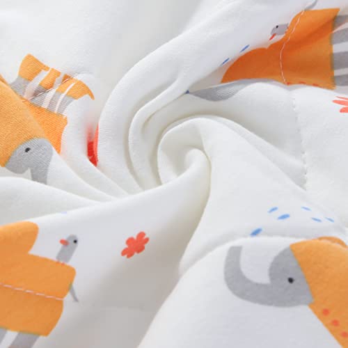 Choc Chick Baby Blankets For Girls Boys Super Soft Double Layer, Organic Cotton Receiving Blanket With Unicorn Elephant Pattern, Toddler Nursery Stroller Crib Blanket (Elephant, 40×50 Inches) #TOP4