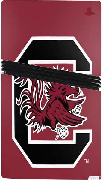 Skinit Decal Gaming Skin Compatible with PS5 Pro Bundle - Officially Licensed University of South Carolina Gamecocks Logo Red Design