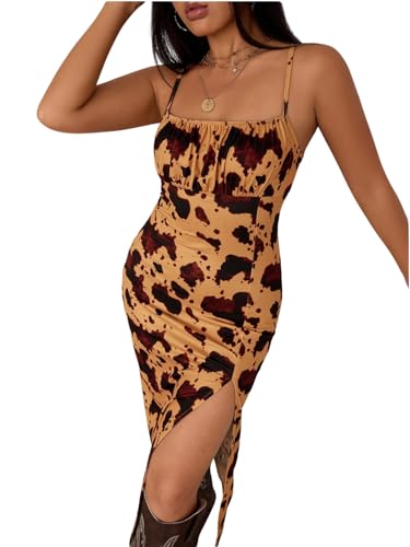 Image of Verdusa Women's Cowgirl Dress Western Rodeo Dresses Country Concert Outfits | Cow Print Dress, Cowgirl Outfits, Western Outfit, Rodeo Outfit, Western Dress, Cowgirl Dresses
