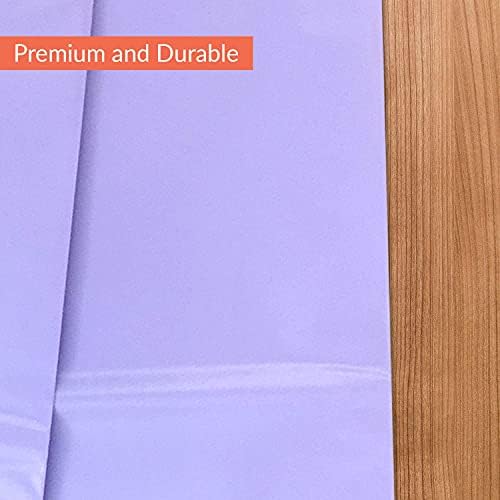 jaunty partyware Colour Table Cover 3pk Plain Pastel Tablecloth for Wedding, Baby Showers, Birthdays Party (PURPLE)