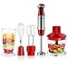 Produktbild Bonsenkitchen Stabmixer 5-in-1 Set, 800W Anti-Splash Edelstahl Pürierstab mit 500 ml Food Chopper, 600 ml Becher, Schneebesen, Handrührer, Stufenlos Geschwindigkeiten, BPA-freierRot