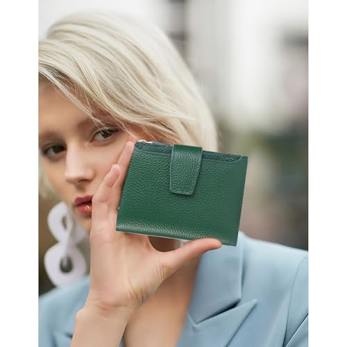 Image of FALAN MULE Small Wallet for Women Leather Bifold Compact RFID Blocking Small Womens Wallet Purse