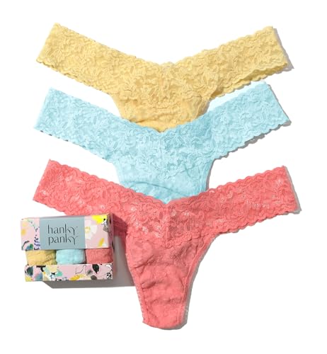 Image of hanky panky - Signature Lace Low Rise Thongs for Women | Lacy Lingerie Underwear | 3 or 5 pack
