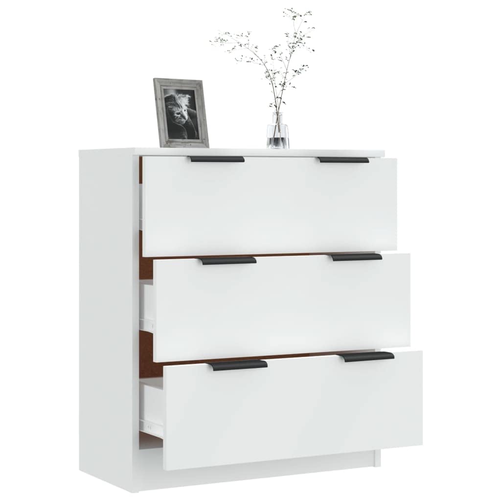 Buffet Sideboard Cabinet with Storage, Freestanding Floor Cabinet, Modern Storage Cabinet for Kitchen Living Room, White 60x30x70 cm Engineered Wood