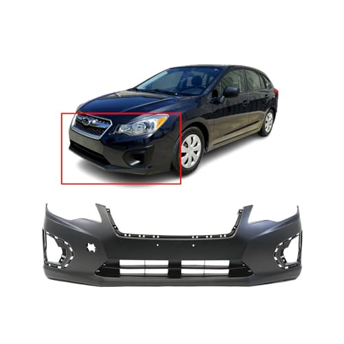 Image of Compatible with Subaru Impreza 2012-2014 Front Bumper Cover | Primed, Without Parking Sensor Holes, Sedan /Hatchback, Ready to Paint, OEM 57704FJ003, SU1000168