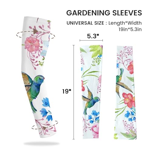Image of YPHCDO Gardening Sleeves for Women Farm Sun Protection Thorn Proof Cooling Arm Sleeves to Cover Arms for Garden Sports