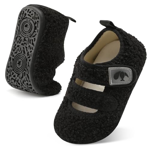 FEETCITY Toddler House Slippers - Boys & Girls Winter Kids Indoor Home Shoes - Warm Socks