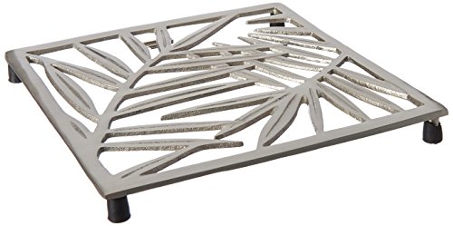 Old Dutch Satin Nickel Square Leaf Trivet