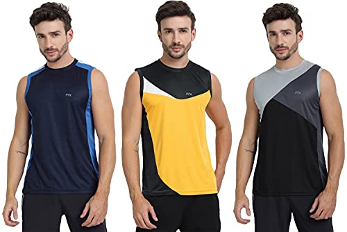 Image of FTX Men's Dri-Fit Round Neck T-Shirt - Gold, Navy Blue, Black (709 8-709 10-709 12)