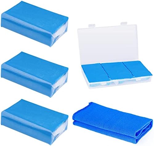 HENMI 3 Pack Reinigungsknete 540 g Fachmann Homogene Reinigungsknetmasse Lackreiniger zur Beseitigung Industriestaub Flugrost und Insektenresten für Autos Motorräder Caravans Autow