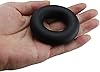 Dooisuue Bague pour homme à porter au quotidien Bague épaisse en silicone noir 1PC 02D18'7 #3