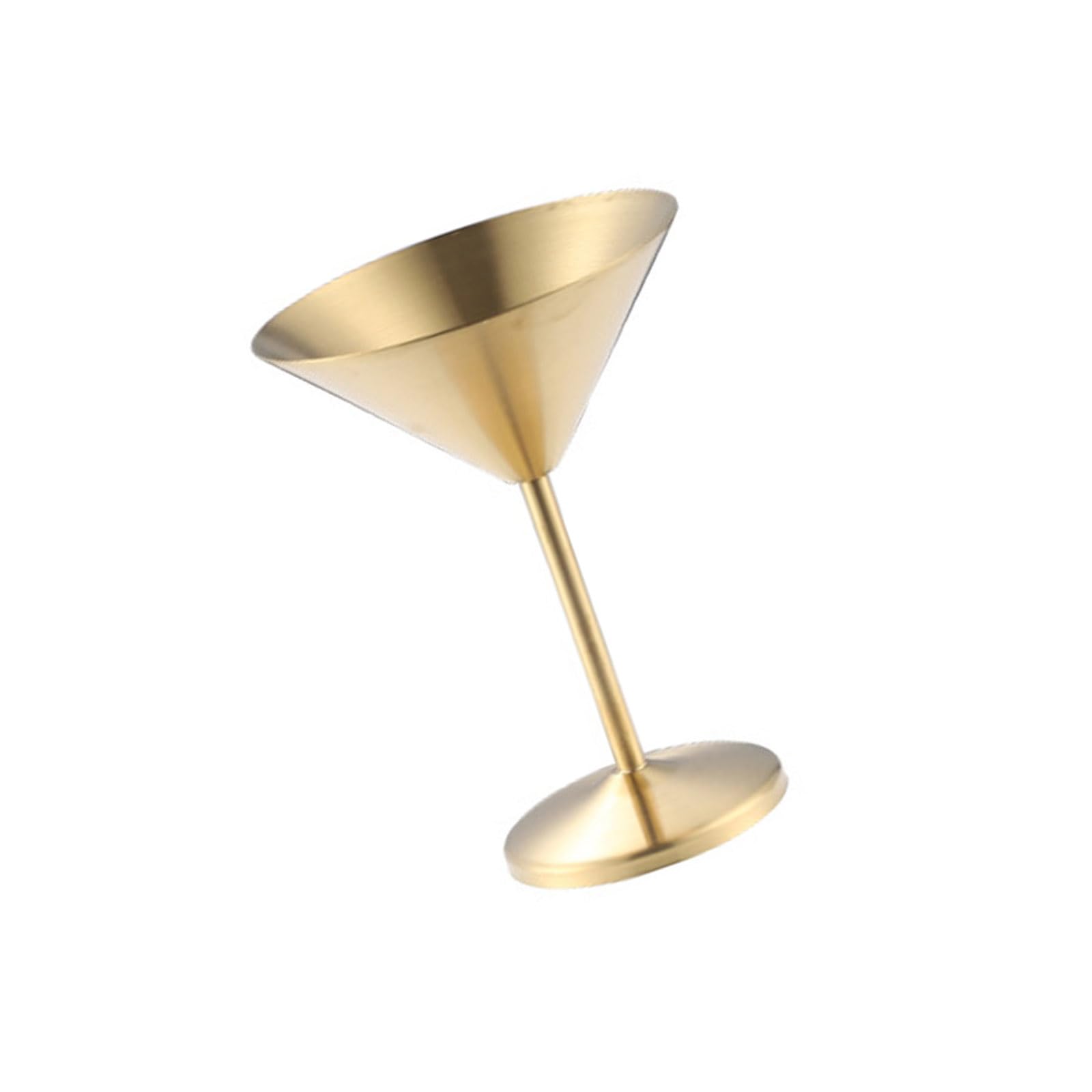 carotoe Stainless Steel Cocktail Drinkware V Shaped Cup for Home Gatherings, Party Table Styling, and Drink Service V Shaped Cup Pedestal Drinkware Brushed Metal Goblet Tabletop Drink Vessel Party