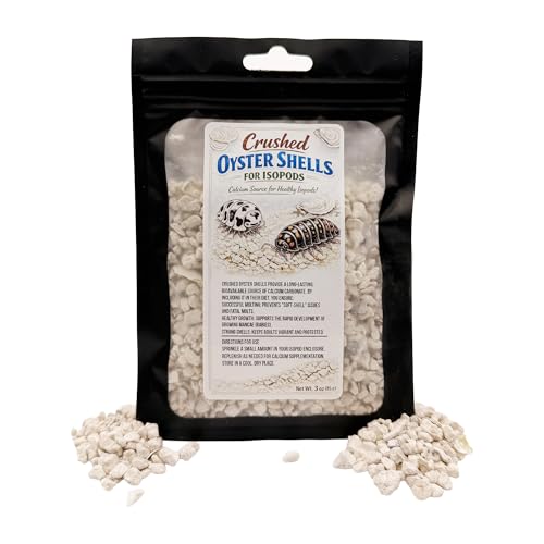 CTWPets Crushed Oyster Shells for Isopods 100% Natural Calcium Carbonate Supplement Supports Healthy Molting and Strong Exoskeleton Bioactive Terrarium Calcium Source 3 oz