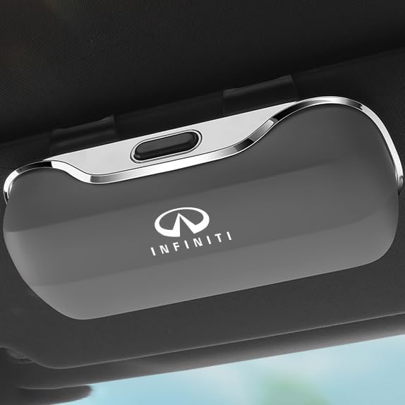 Car Glasses Frames for Infiniti JX EX FX M-Sedan, Glasses Holders Sun Visor Glasses Clamp Sunglasses Holder Glasses Clip Visor Accessories,B Grey