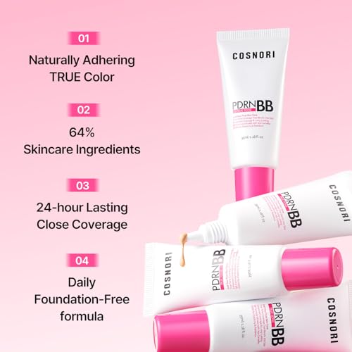 Image of COSNORI PDRN True Tone BB Cream 19 True Fair - Fair Ivory with Neutral Undertones, No Gray Cast, Soothing Formula with Camellia PDRN, Long Lasting Natural Coverage, Korean BB Cream, 1.18 Fl Oz