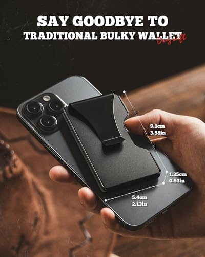 DUGRAFT Minimalist Card Wallet For Men - Slim RFID Blocking Front Pocket Credit Card Holder & Money Clip - Mens Metal Wallet for 15+ Cards2