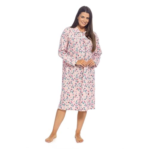 Chemise de nuit flanelle coton contre le froid nocturne vêtement boutonné doux