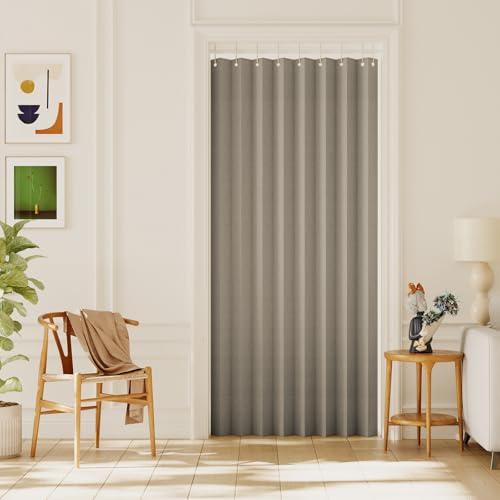 H.VERSAILTEX 100% Blackout Linen Curtain Accordion Door Curtains for Doorway