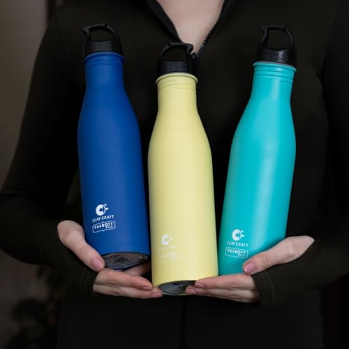 Image of CLAY CRAFT VACBOTT Skipper Single Walled Non Insulated Water Bottle-850ML, 1-Piece(Green) Leak Proof | Easy Grip |Easy to Carry| Gym Bottle | Home | Kitchen | Hiking | Treking Bottle | Travel