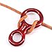 NewDoar Climbing Gear Downhill Equipment, Descender Rappel Rock Climbing Descending Belaying Equipment Rescue Figure 8 Descender Rigging Plate 35KN for Climbing Belaying and Rappeling Device(Red)
