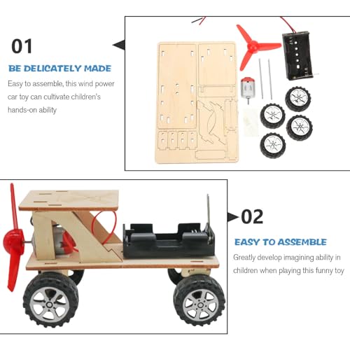 1 Conjunto De Carro Movido A Faça Você Mesmo Modelo De Madeira Kits De Carro Educacional Construção