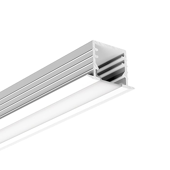 G.W.S® Recessed LED Profile, 1-Pack Aluminium Channel for LED Strip Light, 2 Metres 17.4mmx11.7mm (176-Y1712) — image 1