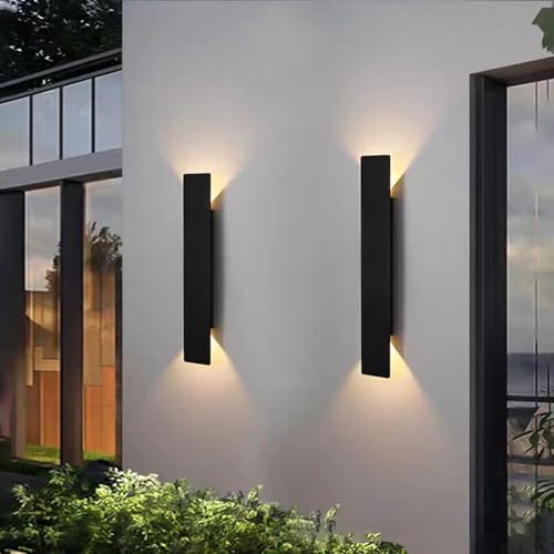 Éclairage mural noir moderne applique murale extérieure étanche IP65 salon - 6