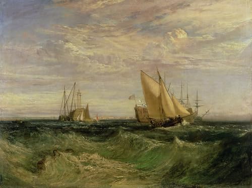 Cuadro pintura al óleo de Turner: decoración moderna del Támesis y el Medway 60x90cm