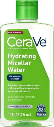 CeraVe Micellar Water, Hydrating Facial Cleanser & Eye Makeup Remover, 10oz