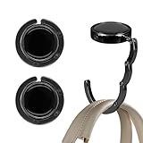 kwmobile Taschenhalter für Tisch - 2x Handtaschenhalter für Tisch - Taschenhaken faltbar - Taschen Aufhänger - Taschen Halter Haken - Tischhaken Set Schwarz