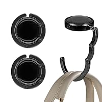 kwmobile Taschenhalter für Tisch - 2x Handtaschenhalter für Tisch - Taschenhaken faltbar - Taschen Aufhänger - Taschen Halter Haken - Tischhaken Set Schwarz