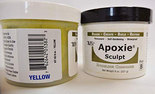 Aves Apoxie Sculpt - 2 Part Modeling Compound (A & B) - 1 Pound, Yellow #TOP3