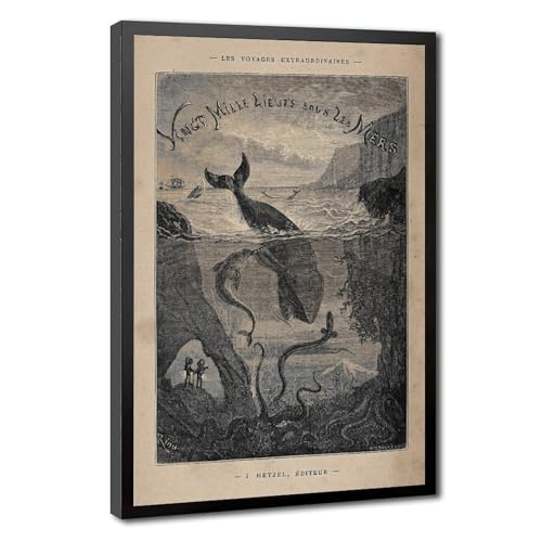 Tableau Vingt Mille Lieues sous les Mers Jules Verne Impression Toile Marine