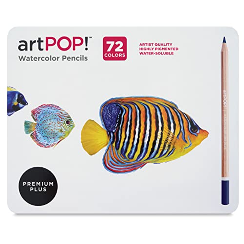 Artpop! Premium Plus Watercolor Pencils, 72 Vibrant Colors, Professional Artist Quality, Water Soluble Colors For Drawing, Blending, Painting, And Mixed Media #TOP1