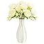 With Artificial White Peonies