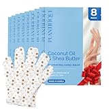 Plantifique Koreanische Handmaske für sehr trockene Hände mit Hyaluronsäure, Sheabutter & Aloe Vera - 8 Paar Feuchtigkeitsspendende Handschuhe - Intensive Handpflege - Hand Mask