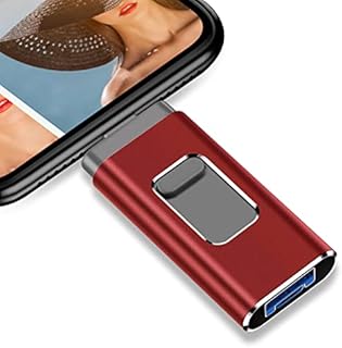iPhone Flash Drive 1TB, iPhone Memory Stick, iPhone Photo Stick External Storage for iPhone/PC/iPad/More Devices with USB Port ( RED1TB)